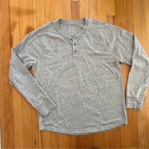GAP Gray Long Sleeve Henley Shirt